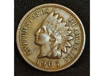 1905  Indian Cent XF FULL LIBERTY &   DIAMONDS!  (frp56)