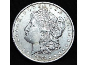 1884-O   Morgan Silver Dollar Good Date!  XF Plus Nice!  (prs29)