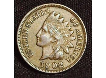 1902  Indian Cent XF Plus FULL LIBERTY & 4  DIAMONDS!  (dag75)