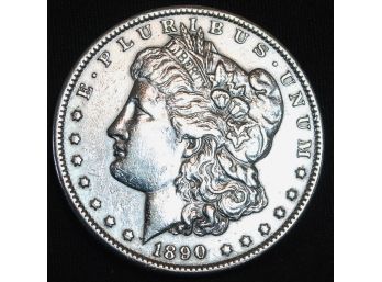1890 Morgan Silver Dollar Good Date  XF / VF Plus  CHEST FEATHERING!  (tcr25)