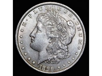 1896  Morgan Silver Dollar Good Date  XF  FULL CHEST FEATHERING!  (38var)