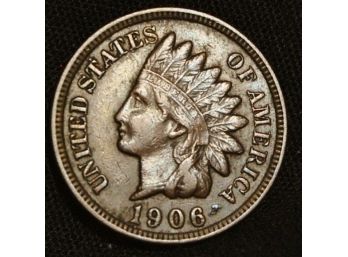 1906  Indian Cent XF FULL LIBERTY & 3  DIAMONDS!  (hvc61)