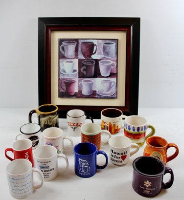 Coffee Picture 20x20 And Lots Of Mugs