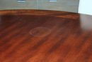Gorgeous 6 Ft Diameter Steve Silver Dining Room Table With Seven Velor Covered Chairs-see Description
