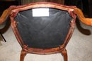 Formal Burgundy Upholstery Chair With Carved Features 26 Wide X28 Deep