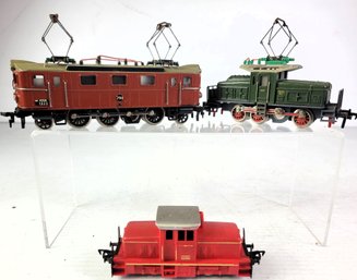 3 HO Scale Fleischmann Engine And Caboose