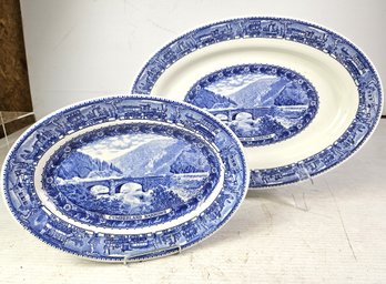 Baltimore And Ohio Railroad 15-in Platter And 11.5 Inch Platter- Shenango China