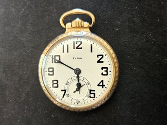 Elgin Railroad Grade Pocket Watch 21 Jewels Gold Filled 20 Years- Works