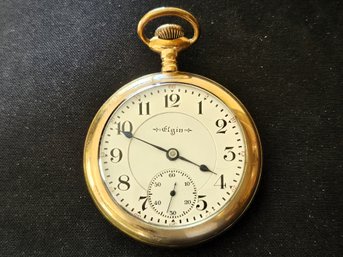 Elgin Railroad Grade Pocket Watch 23 Jewels Gold Filled 20 Years - Runs