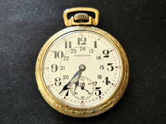 Hamilton Railroad Grade Pocket Watch 21 Jewels- Runs