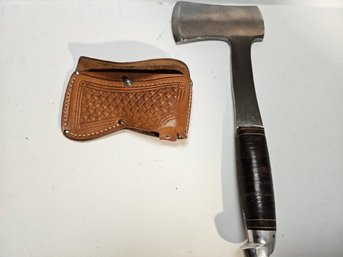 Vintage Western Axe And Sheath