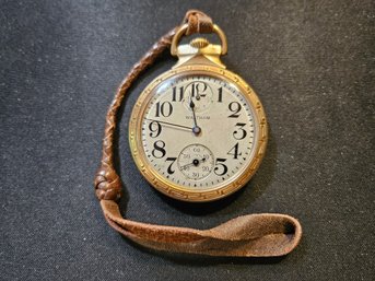 Waltham Railroad Grade Pocket Watch 23 Jewels 10k Gold Filled Case-  Runs