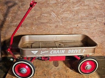 Unique Vintage Pedal Wagon AMF Junior Chain Drive- Remove Panel And You Can Pedal