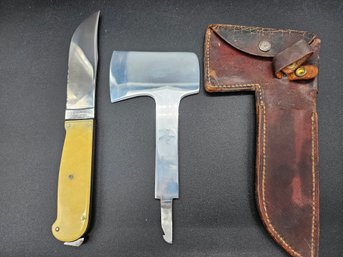 Kinfolk Sheathed Knife And Axe Combo