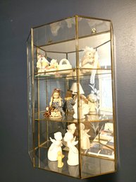 Vintage Etched Glass Display Shelf, 12wx 16.5 Tall X 5.5 D Includes Pretties - Yesterday's Child,