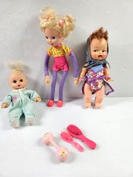 Three Dolls -  1995 Lauer Water Baby, Flintstone Pebbles Hana