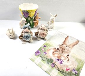 Rabbit Lot-two Are Large Dreamsicles Large Vase, Flag Etc