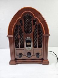 GE Wood Electric Cathedral Radio Replica-works