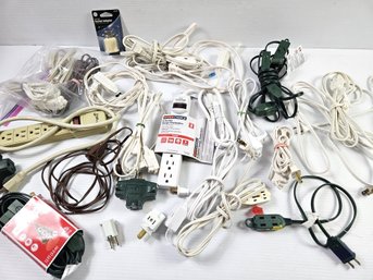 A Couple Surge Protectors And Lots Of Extension Cords