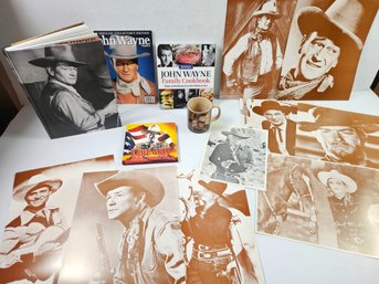 John Wayne Lot -coffee Cup, Volume 13 Magazine, Books, Small Posters Plus A Few Other TV Cowboys