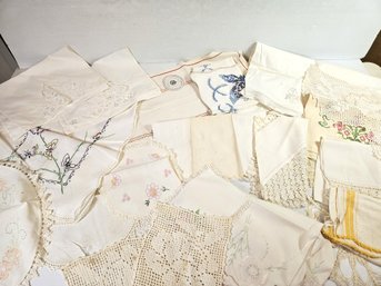 Handiwork And Vintage Linens, Some Yellowing