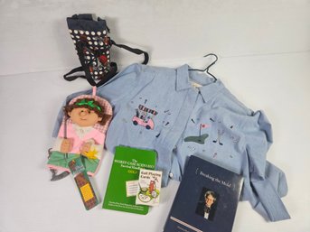 Ladies Golf Lot-shirt Size Medium, Hot Pad Insulated Water Mug, Breaking The Mold Book