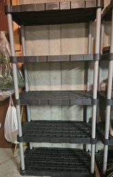 Lot One Of Seven Rubbermaid Plastic Shelf 3 Ft Wide X 18 Inch Dx6 Foot Tall