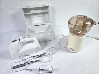 Hamilton Beach Hand Mixer In Case Plus An Sunbeam Oskar