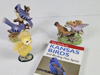 Two Vintage UCGC Taiwan Birds And Bird Book And Vintage Chick