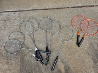 Badminton Rackets- One Has Broken Strings, Two Shuttle Smash Rackets