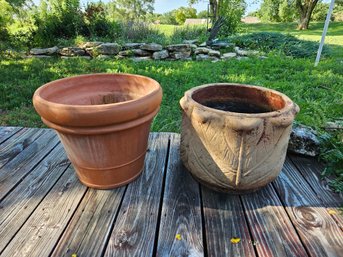 Two Large Pots-1 Terracotta