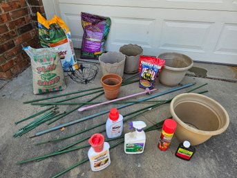 Garden Stakes, Play Sand, Clay Pot, Plastic Pots, Turf Builder, Crabgrass Preventer