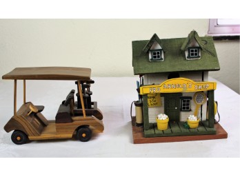 Wooden Golf Cart And Pro Shop Decor