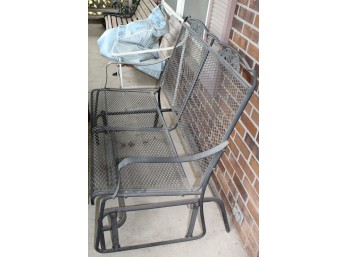 Metal Love-seat Glider