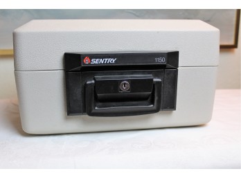 Sentry 1150 Lock Box    Exterior Dimensions: 8 1/8'H X 14 1/4W X 11' D Interior : 5 3/4'H X 12'W X 7 1/2' D