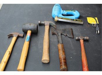 4 Hammers, Axe, Electric Nail Gun