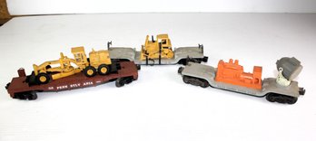 Three Lionel Construction Cars