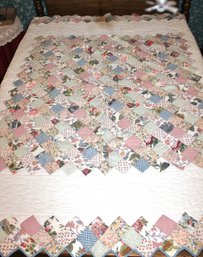 Handstitched Impressions Quilt - Great Shape 86 X 86