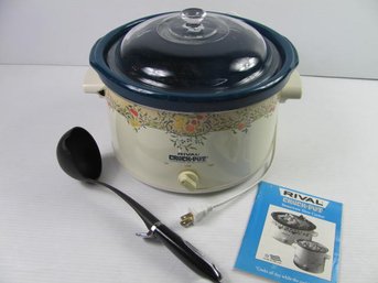 Large Crockpot W/removeable Crock And Ladle