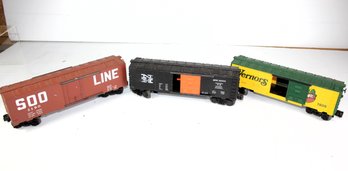 3 Lionel Railroad Cars