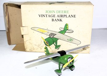 John Deere Vintage Airplane Bank - New