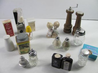 Variety Of Salt And Pepper Shakers (some MCM)(some Have No Match) Precious Moments Set, Watkins Set-see Below