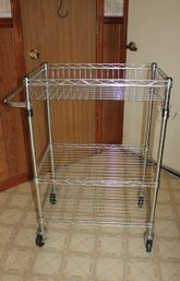 3 Shelf Metal Rack With Rollers 24 X 16