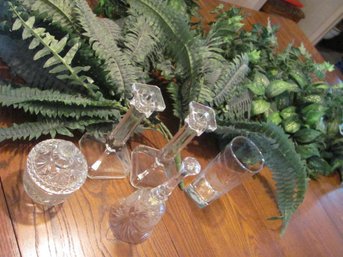 Greenery & Pretties - Vase, Candle Holders, Bell, Sugar Bowl