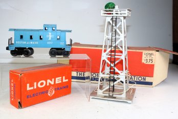 Lionel No 6017-10 Caboose, Lionel  N39a Rotating Beacon - Bulb Assembly Missing
