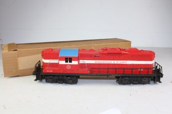 Lionel O Gauge Three Rail Lionel 2348 Minneapolis & St Louis- Plate Missing From Bottom