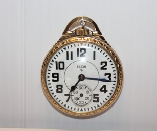 Elgin Railroad Grade Pocket Watch, Gold Filled, 21 Jewels, 2 In - Does Not Work
