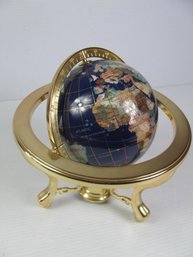 Vintage Gemstone Globe 10-in Tall, Very Pretty