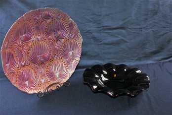 Two Large Decorative Plates