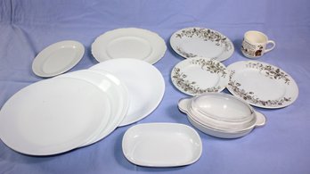 4 Corelle Plates, 3 Essex Ironstone China Pieces, Misc